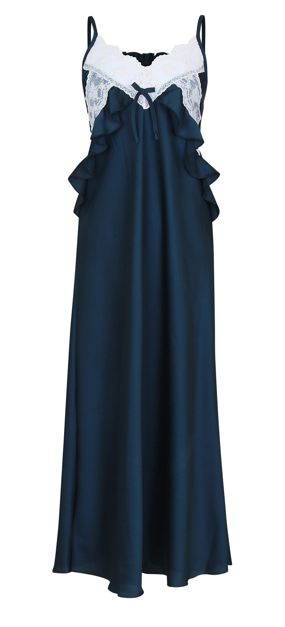 긴 드레스 네이비블루 색상 이미지-S1L6